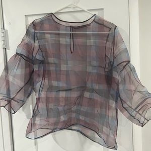 Zara Basics sheer women’s elegant blouse